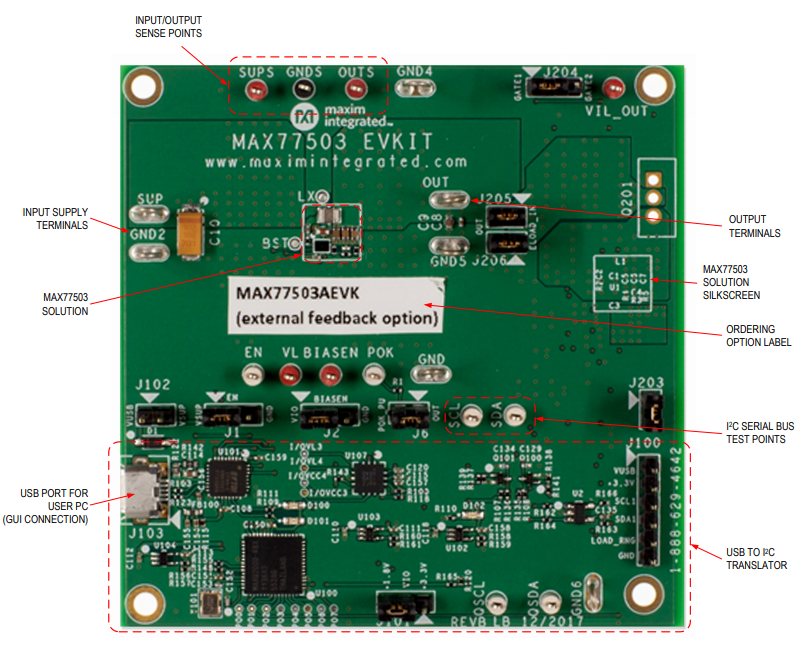 Analog Devices / Maxim Integrated MAX77503xEVKIT Evaluation Kits